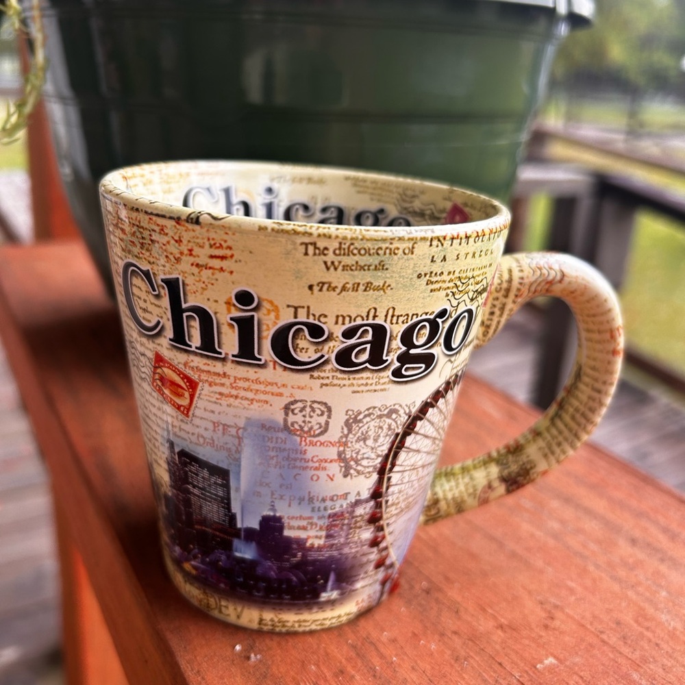 Vintage Chicago Souvenir Coffee Mug ‘Thinking Of’ Collection Ceramic Souvenir
